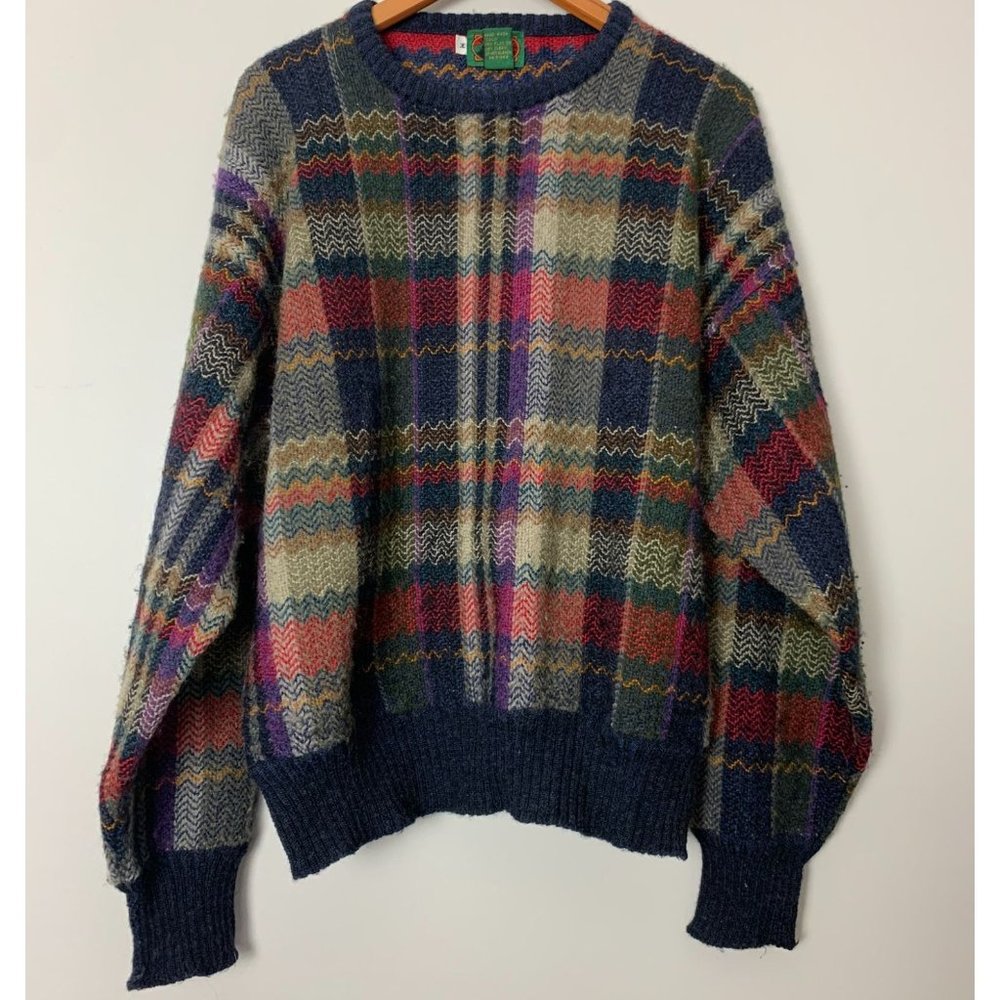Vintage Boston Traders Wool Multicolor Grandpa Sweater